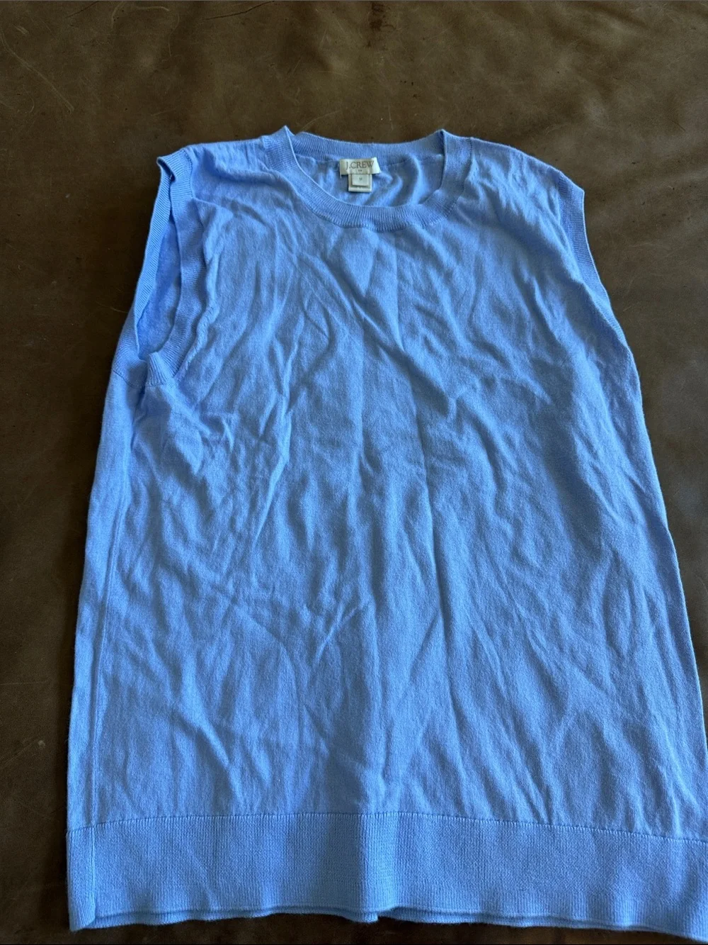 J. Crew Pale Blue Sleeveless Knit Shell